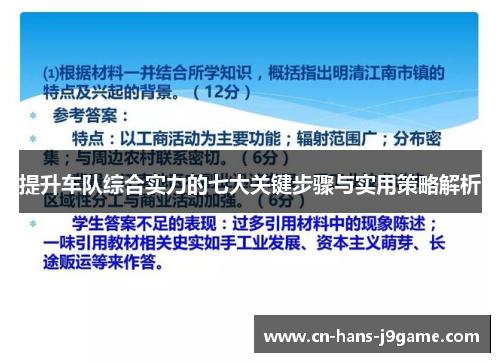 提升车队综合实力的七大关键步骤与实用策略解析 提升车队综合实力的七大关键步骤与实用策略解析